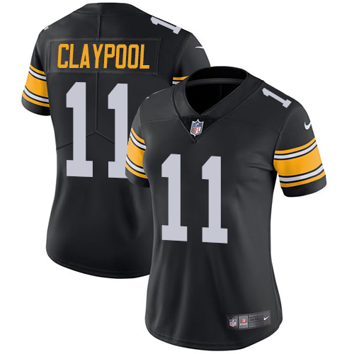 Pittsburgh Steelers #11 Chase Claypool Black Alternate Women Stitched NFL Vapor Untouchable Limited Jersey->youth nfl jersey->Youth Jersey